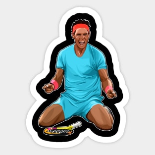 Rafael Nadal Winning Celebration Sticker